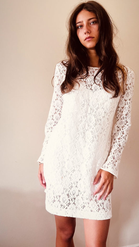 Upcycled Lace Shift Dress
