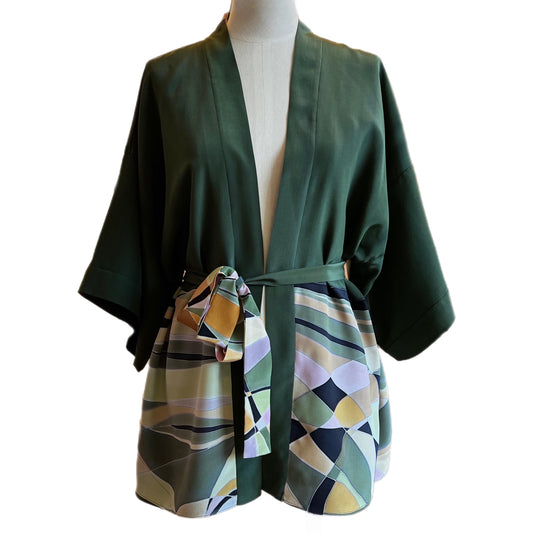 PRE-ORDER Reversible Hand-painted Silk Kimono Jacket