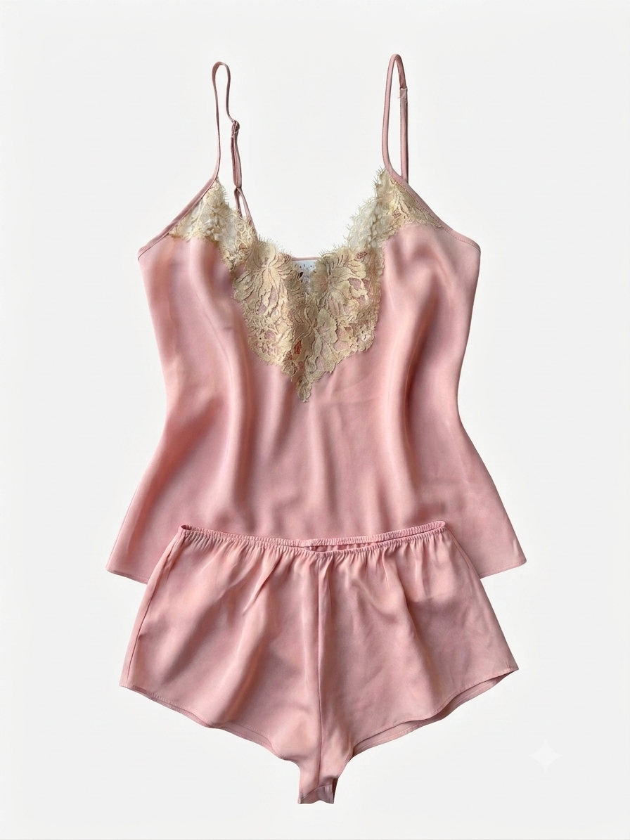 Silk Camisole & French Knicker Set