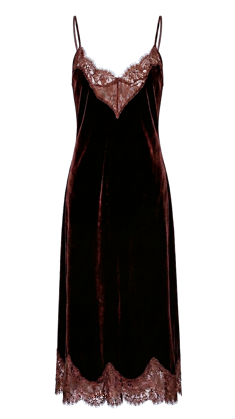 Long Silk Slip with French Lace and Side Splits (Copy)