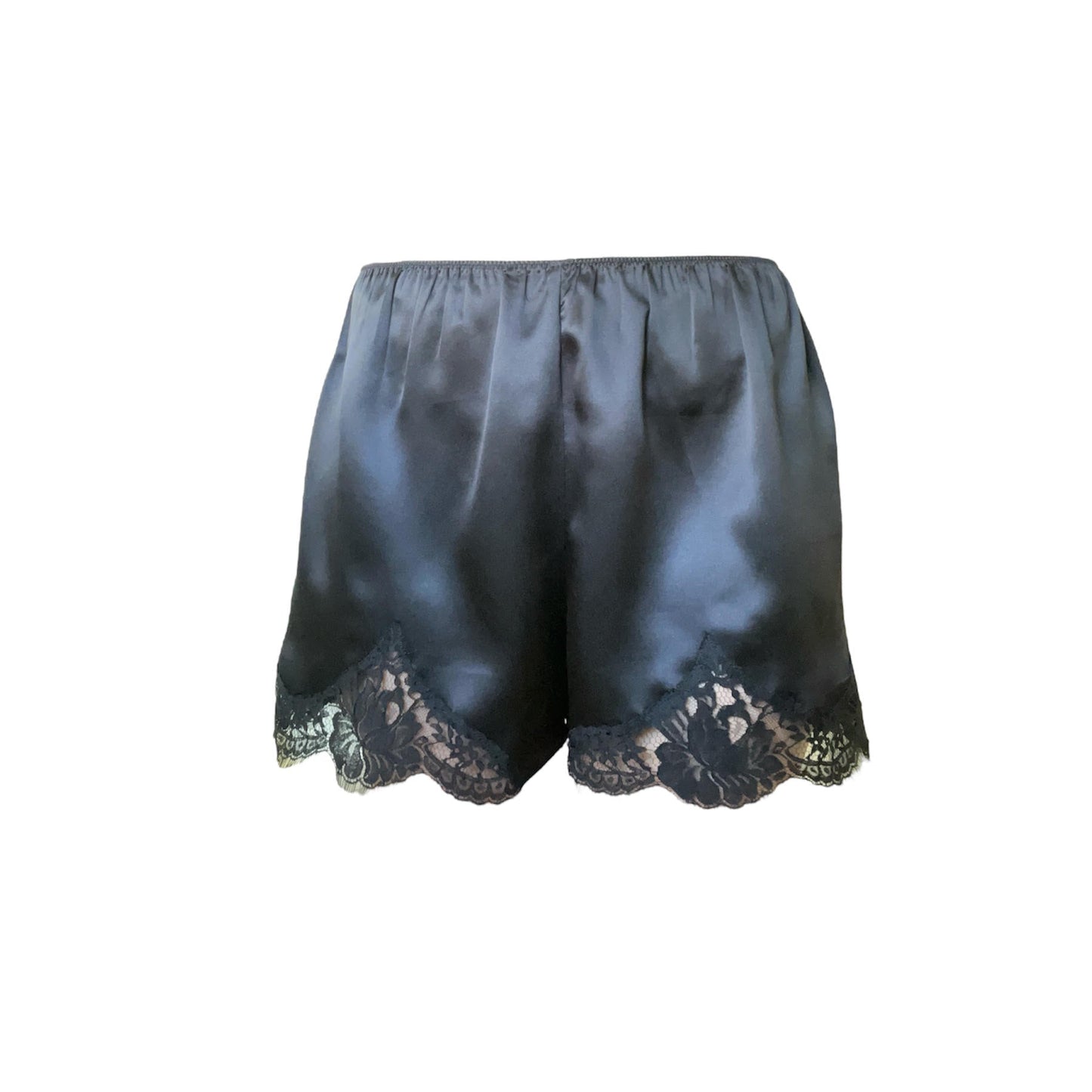 silk short with lace trim