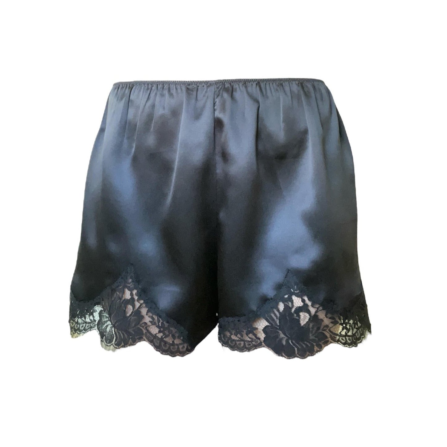 silk short with lace trim