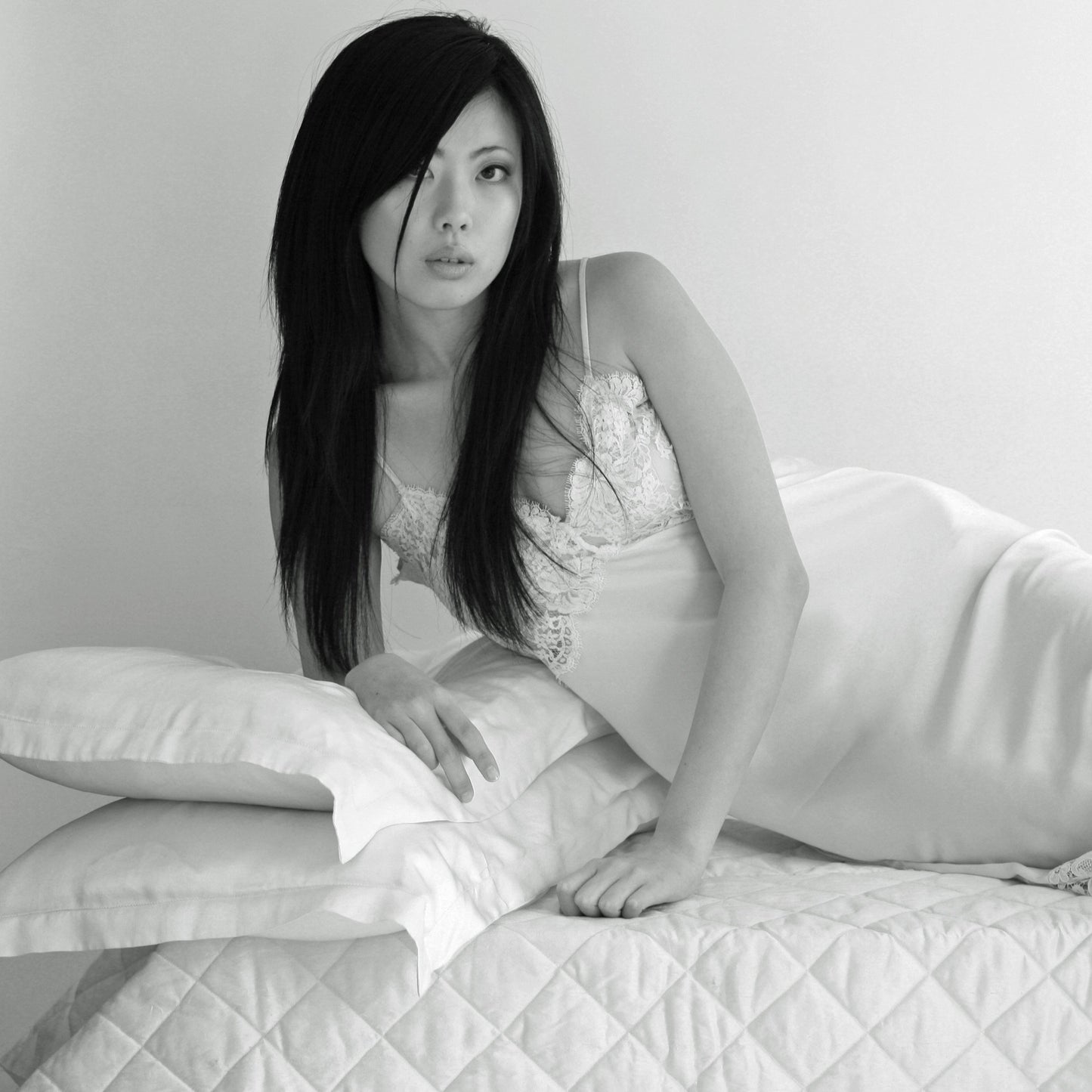 Hand-painted silk pillowcase set