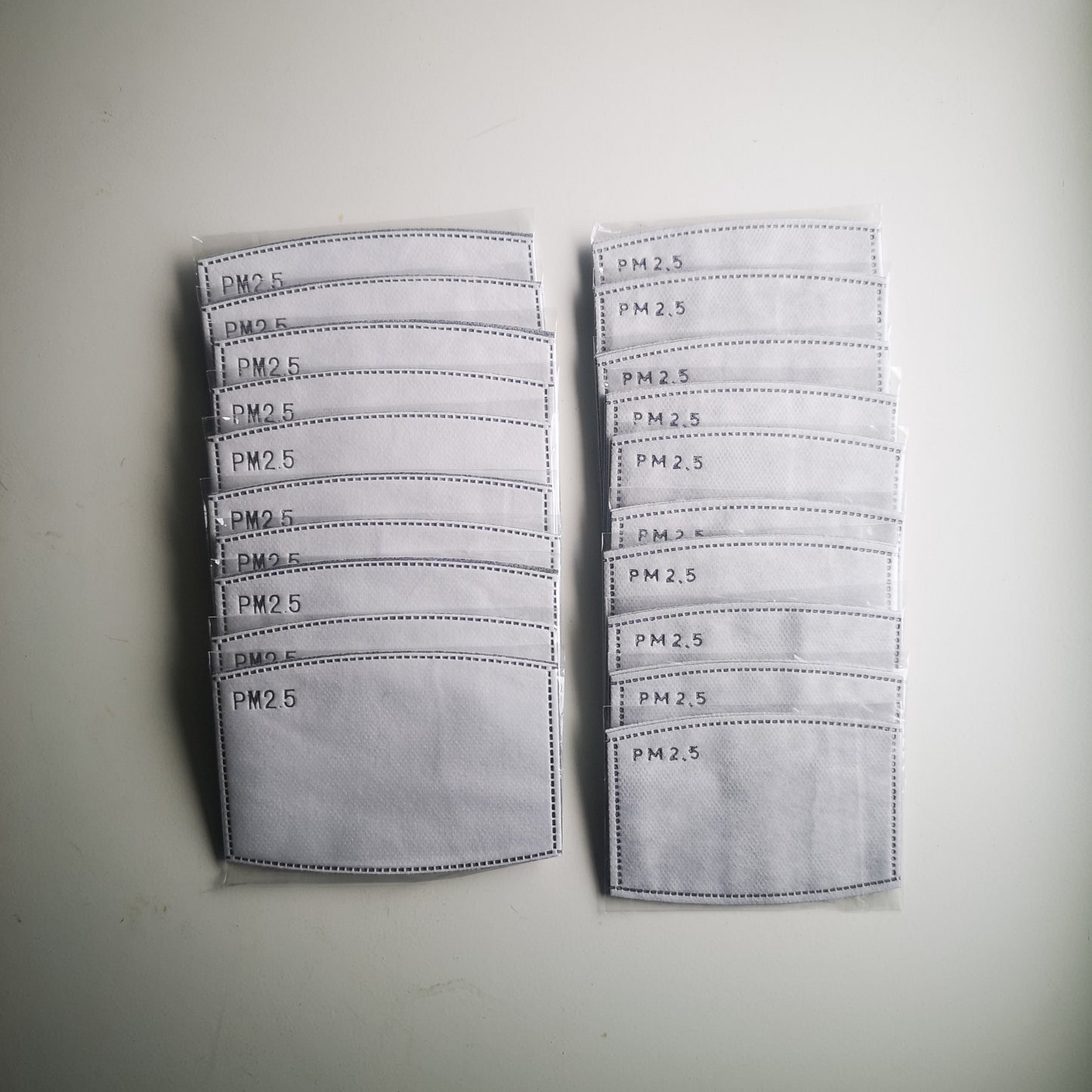 5 Layer PM2.5 Activated Carbon Face Mask Filter - Pack of 20 filters