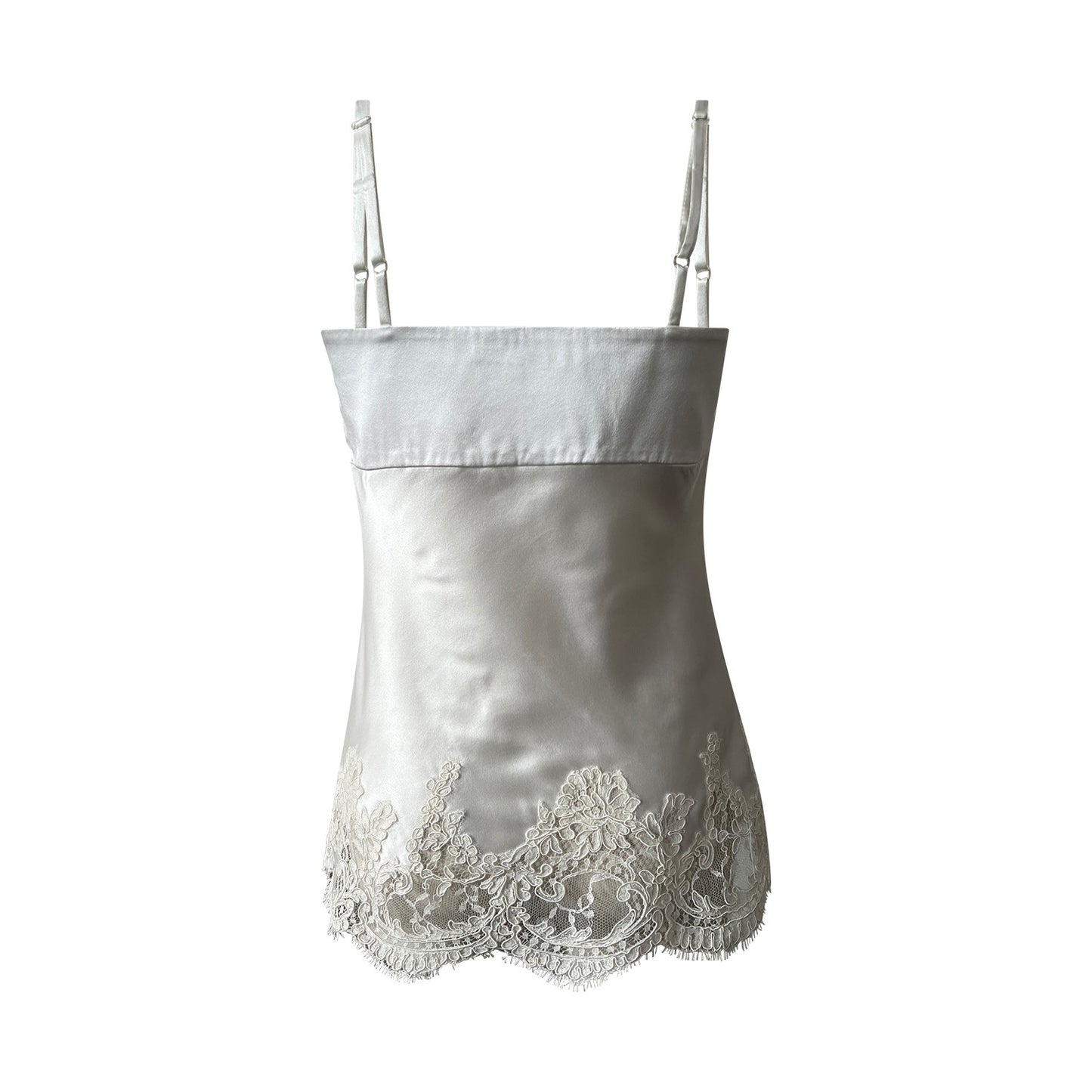 Silk Camisole w/ French Chantilly and Alencon Laces