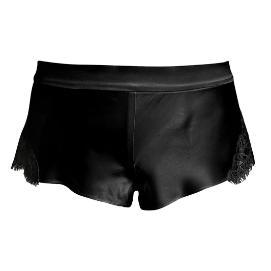 Black silk French knickers with French lace