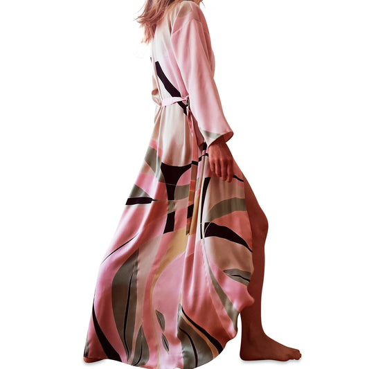 PRE-ORDER Hand-painted silk duster jacket