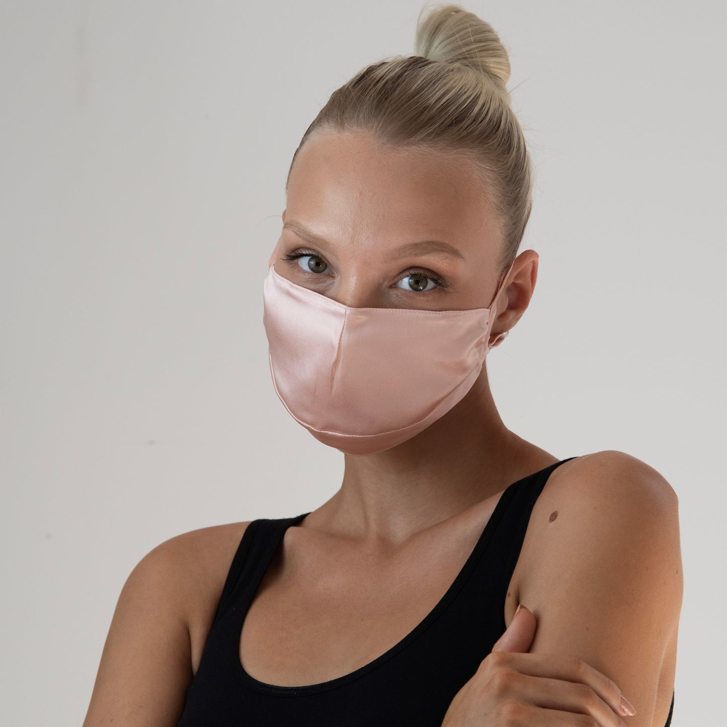 Triple Layer Adjustable Silk Face Mask w/ Filter Pocket & Nose Wire - 3 Pack