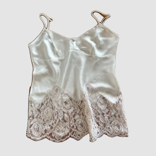 Silk Camisole w/ French Lace