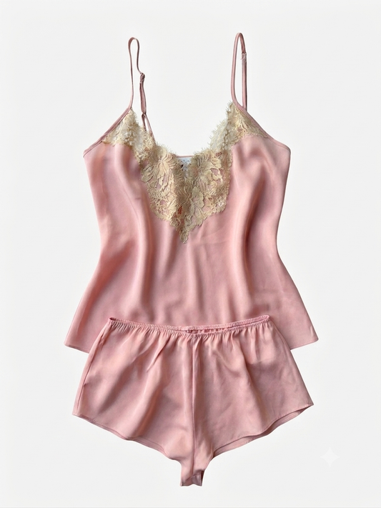 Silk Camisole & French Knicker Set