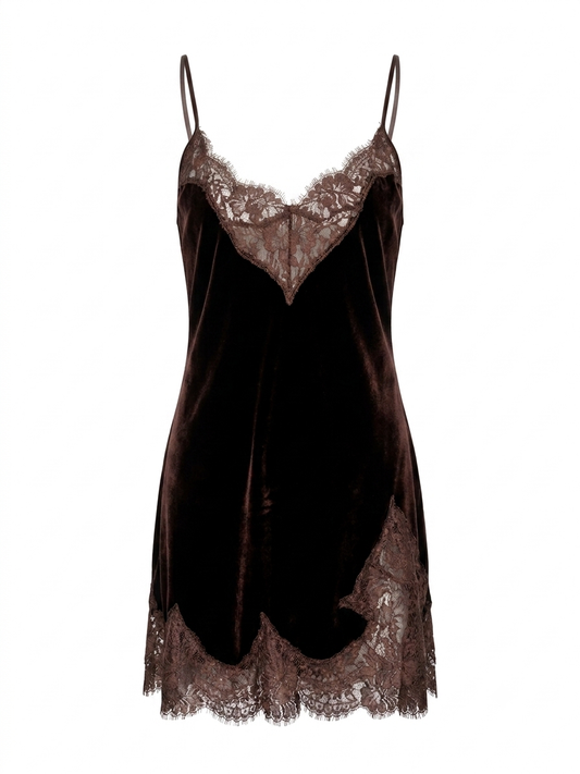 Silk Velvet Double Layer Dress