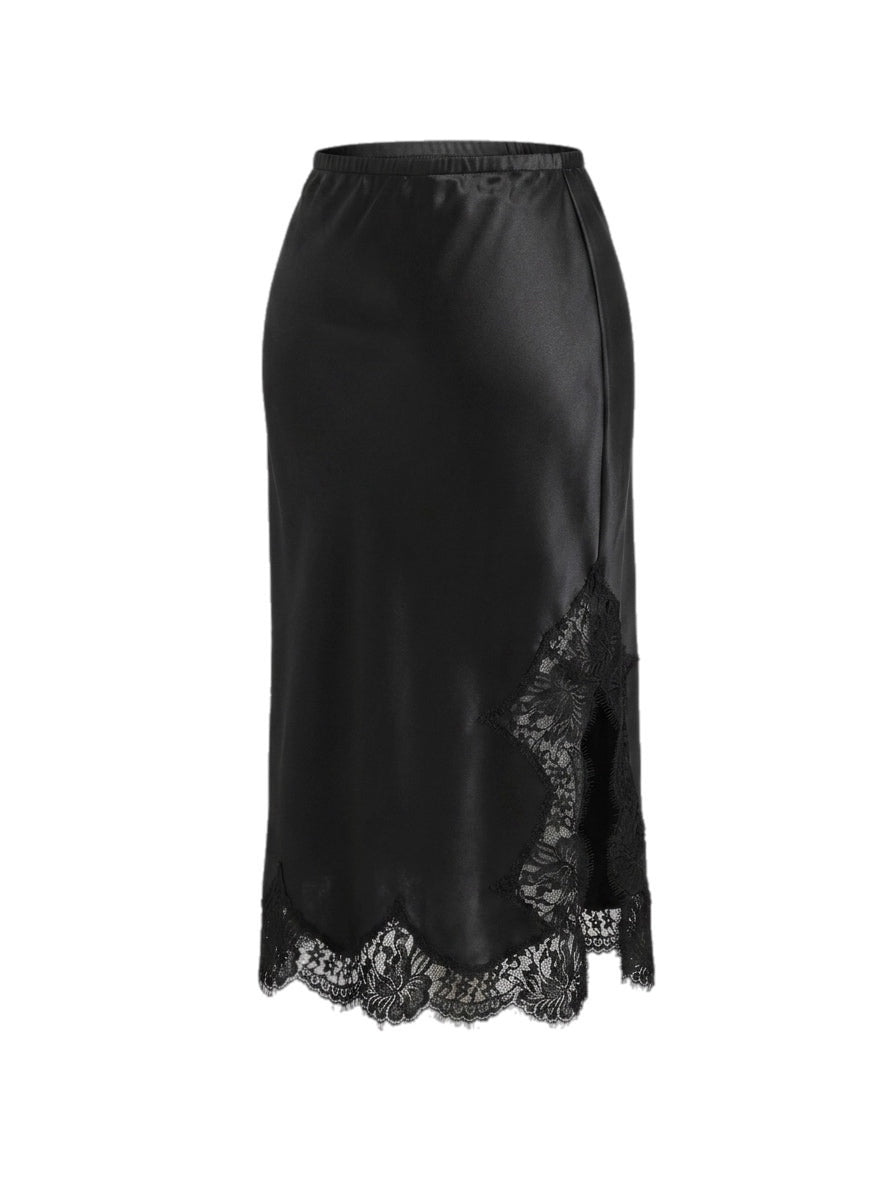 Skirt w/ French Lace & side split