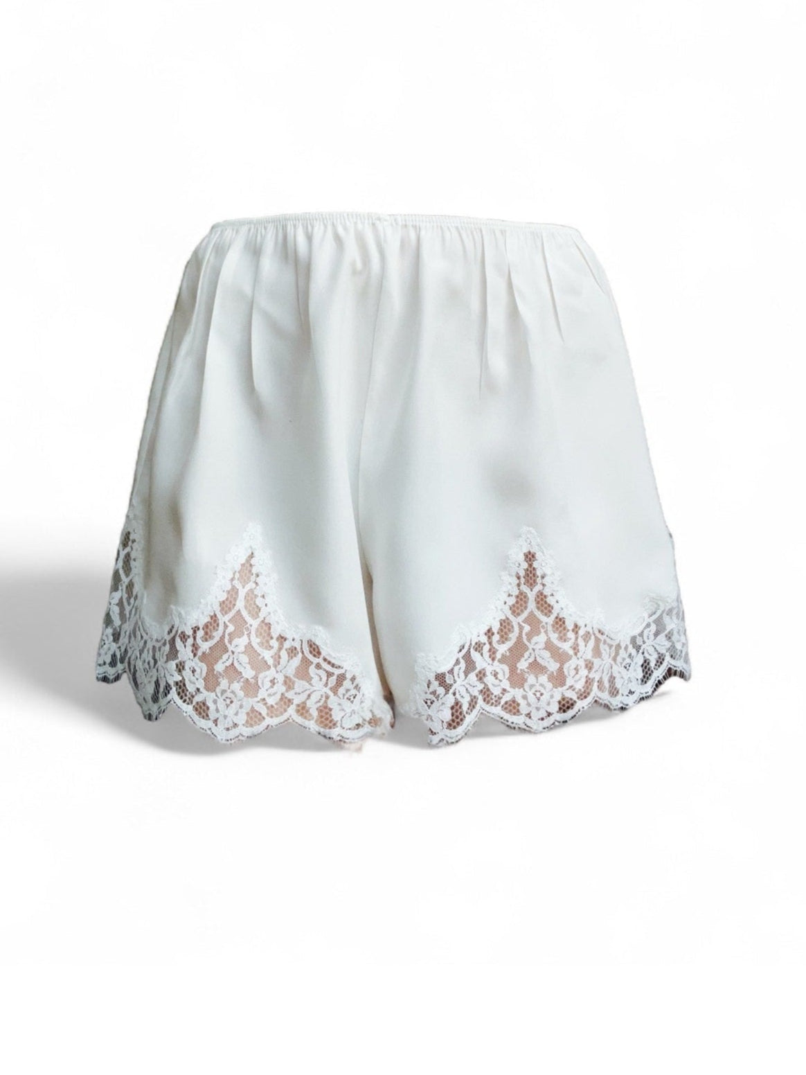 Silk short with french lace and elastic waist - very practical and beautiful
