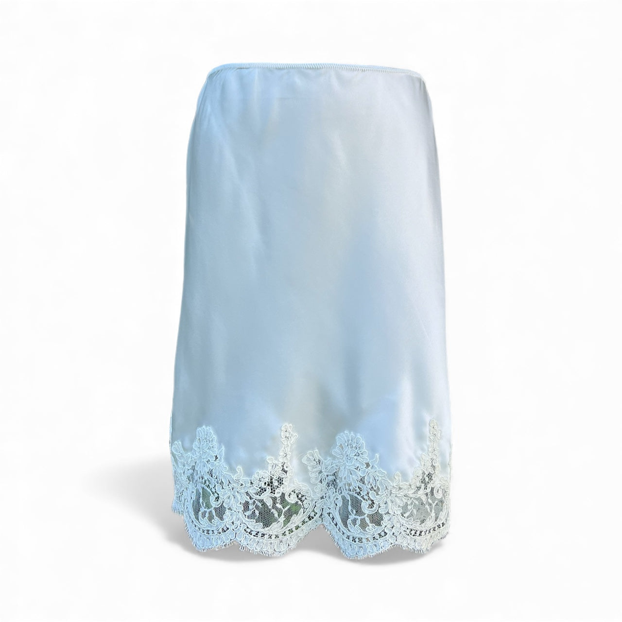 Bias silk midi skirt - Ivory