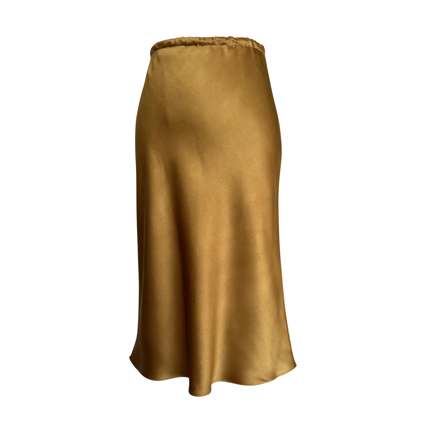 Silk midi skirt