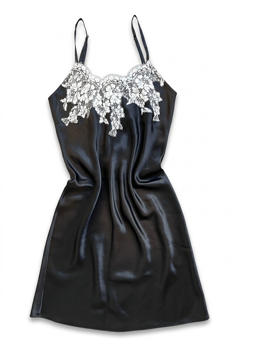 Silk slip with lace detail - SMALL ONLY