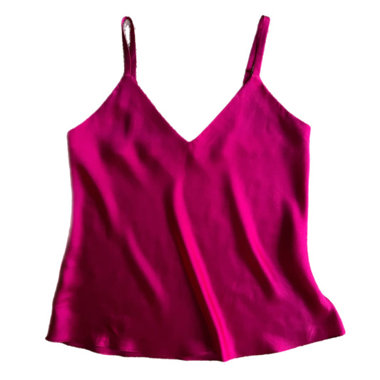 Wide strap silk camisole