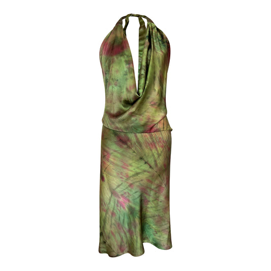 Cowl-neck Silk Dress