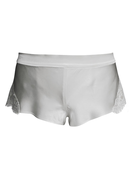 silk short with back elastic and flat front band