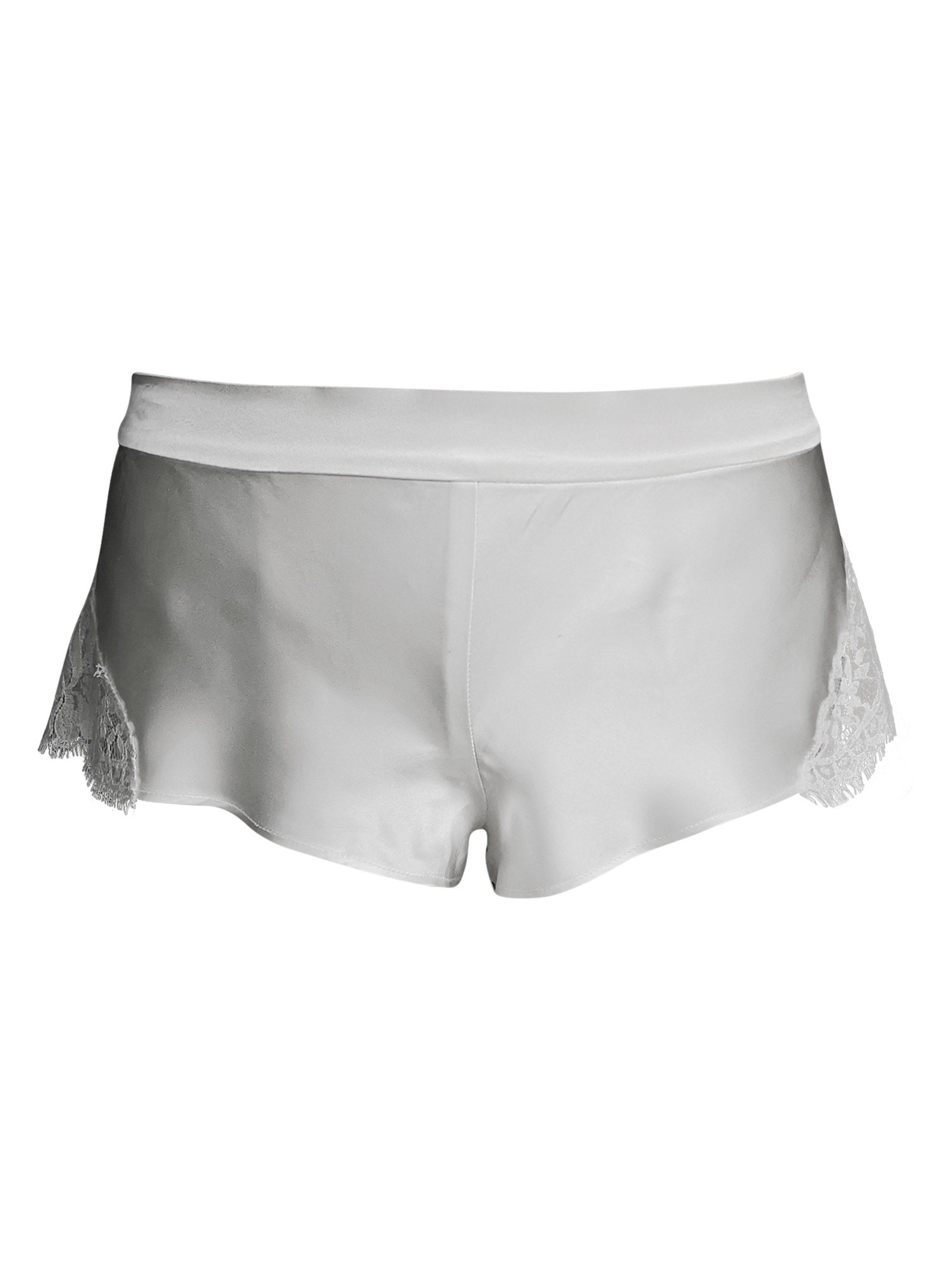 Ivory silk French knickers with French lace – Natalie Begg