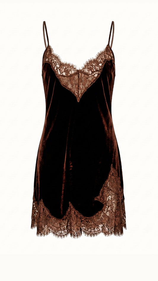 Silk Velvet Double Layer Dress