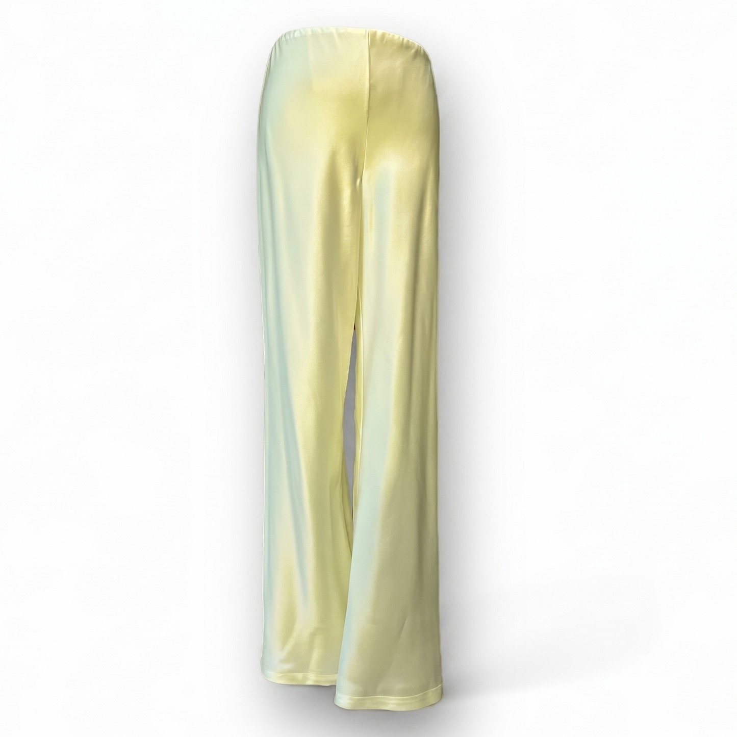 light yellow bias silk pants
