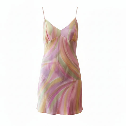 silk slip hand-painted in gelati hues 