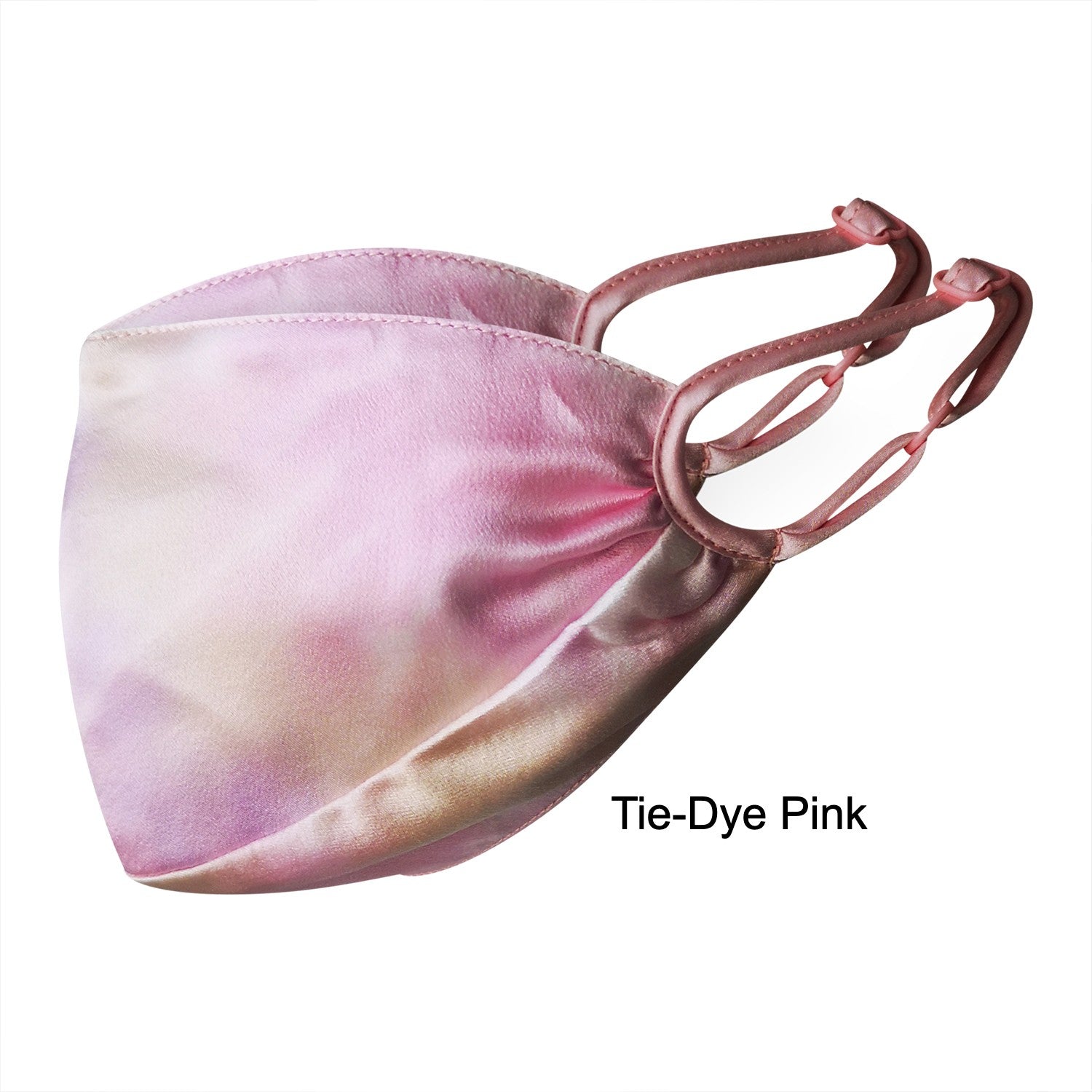 tie-dye pink silk mask
