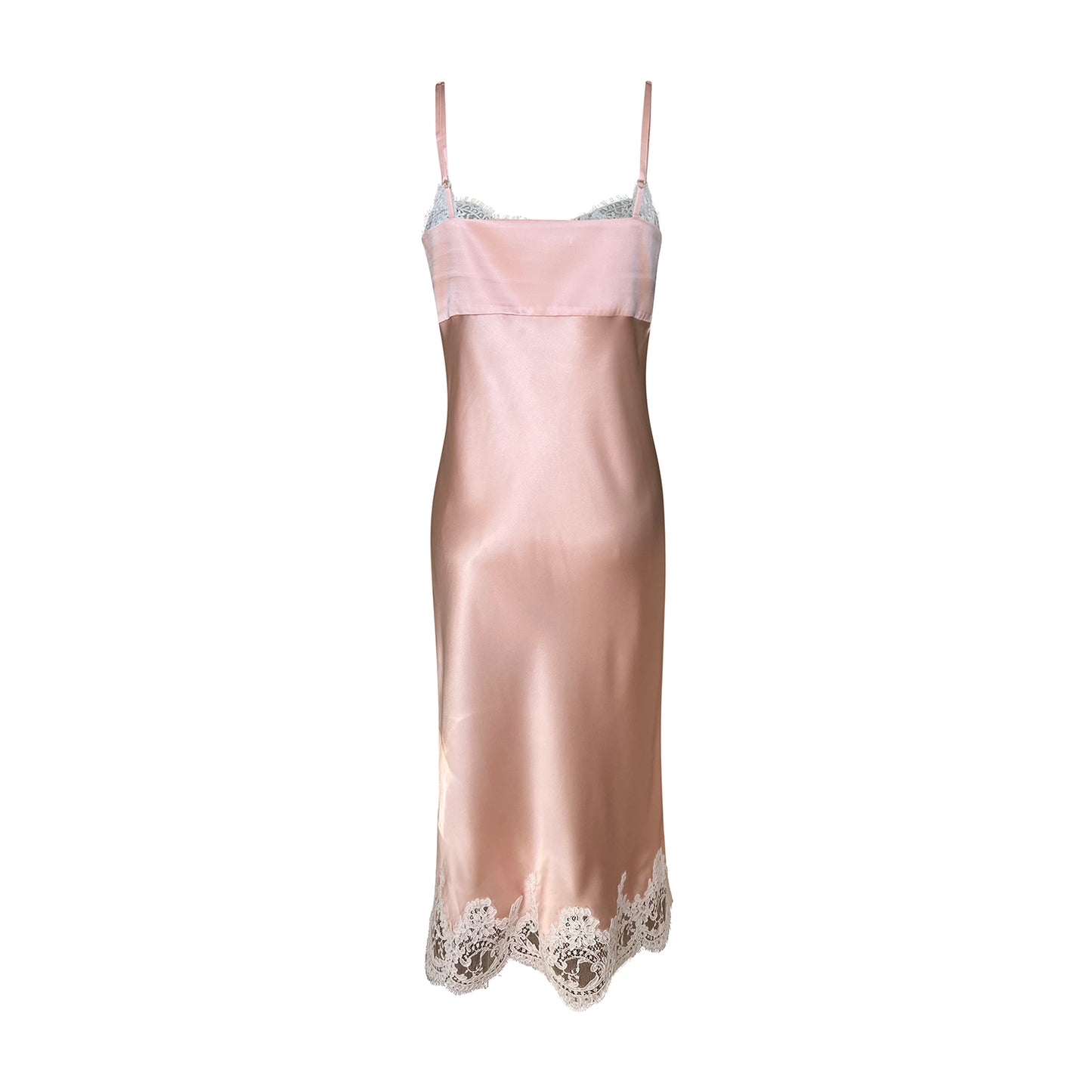 Silk Slip with French Chantilly and Alencon Laces