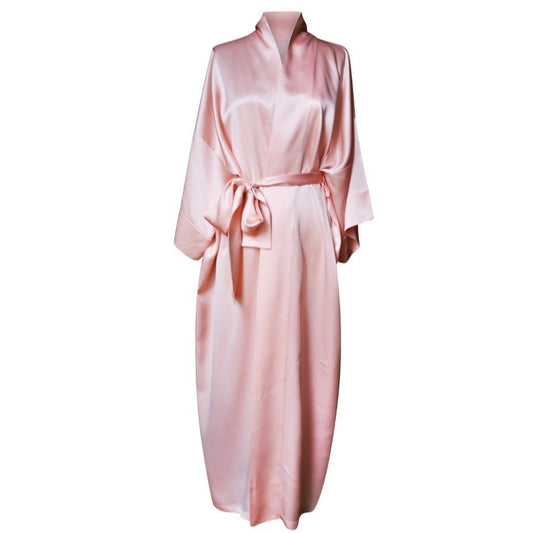 pink silk robe
