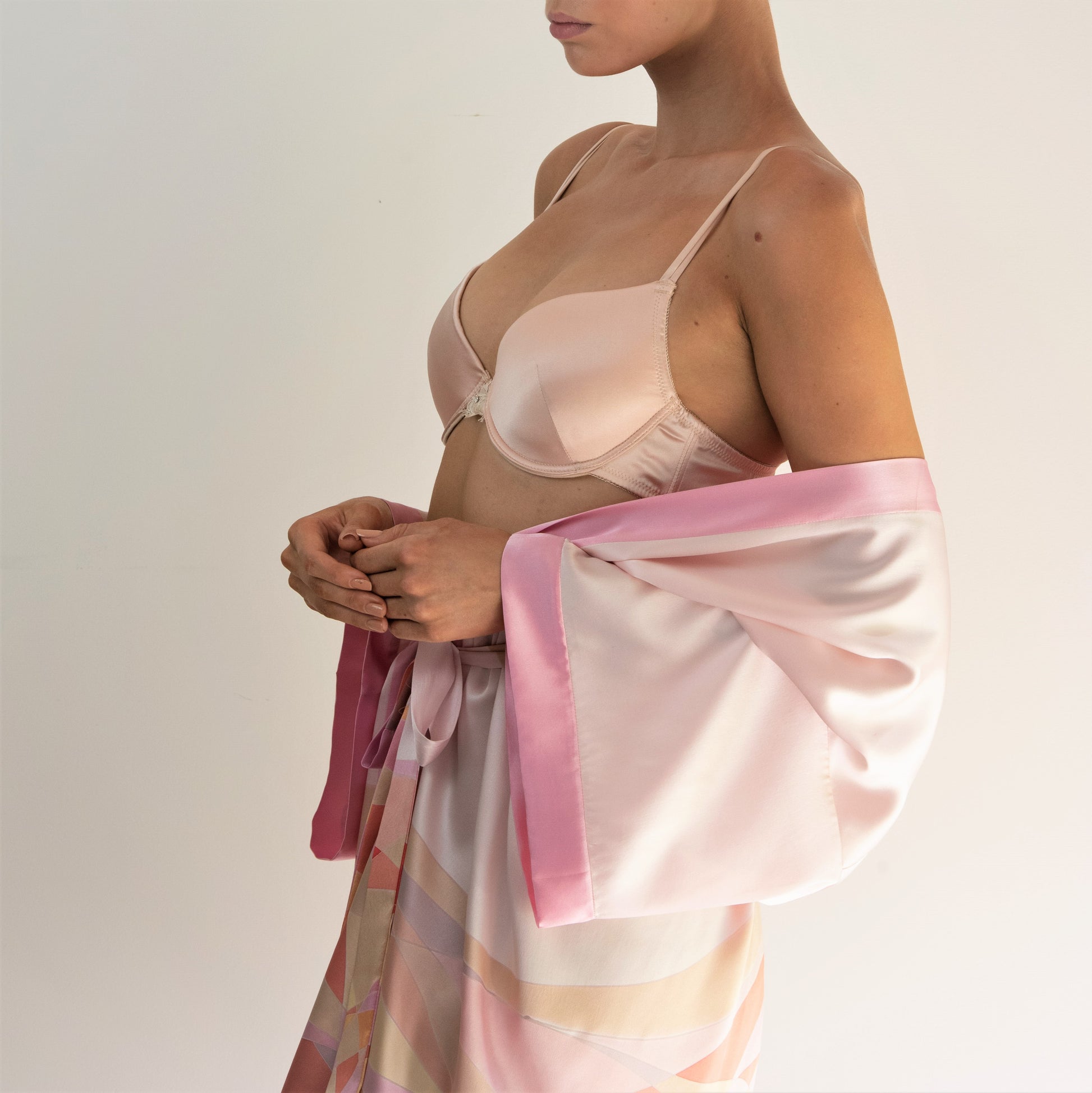 Ivory Silk Underwire Contour Bra with Cotton Lining – Natalie Begg