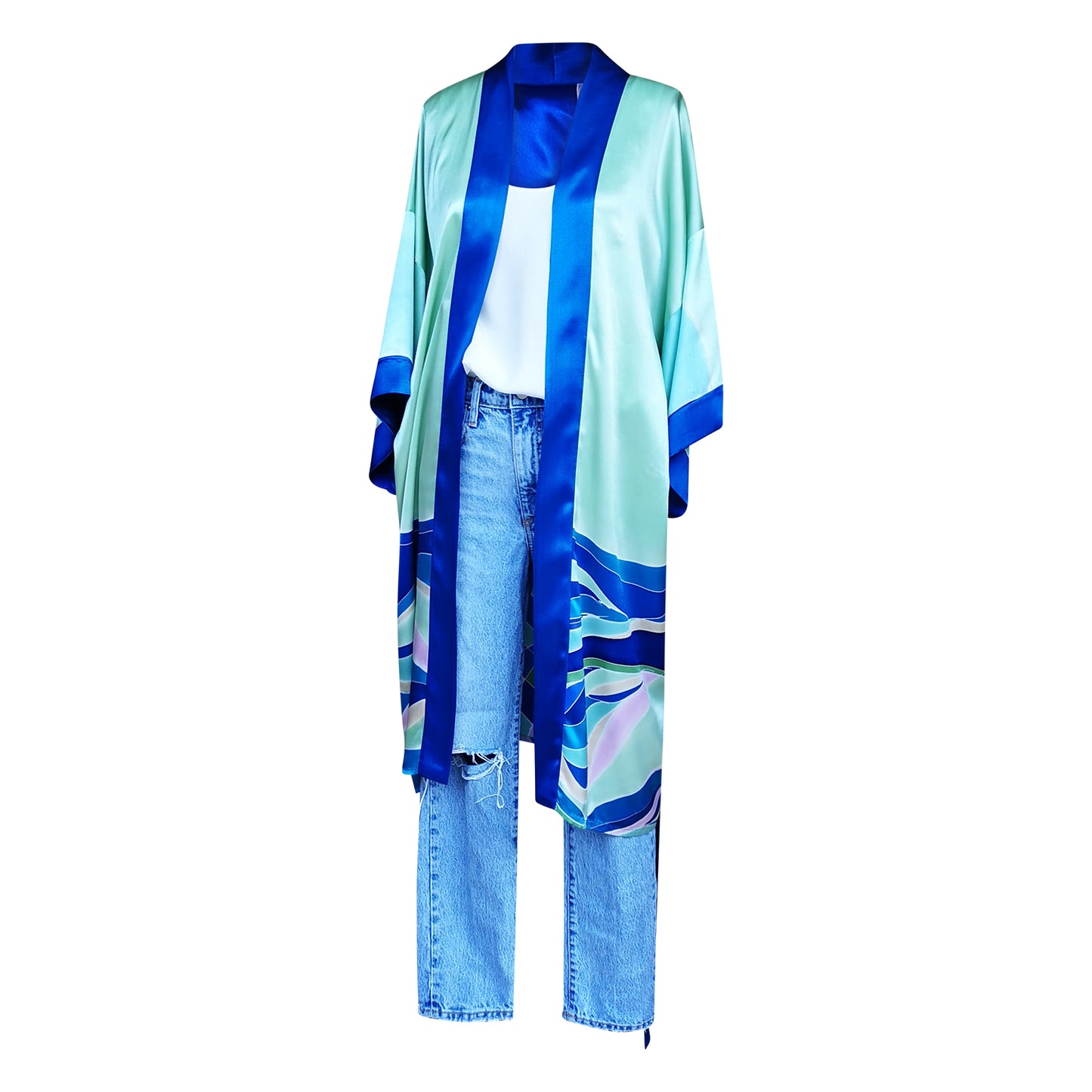 Hand-painted Silk Kimono Jacket