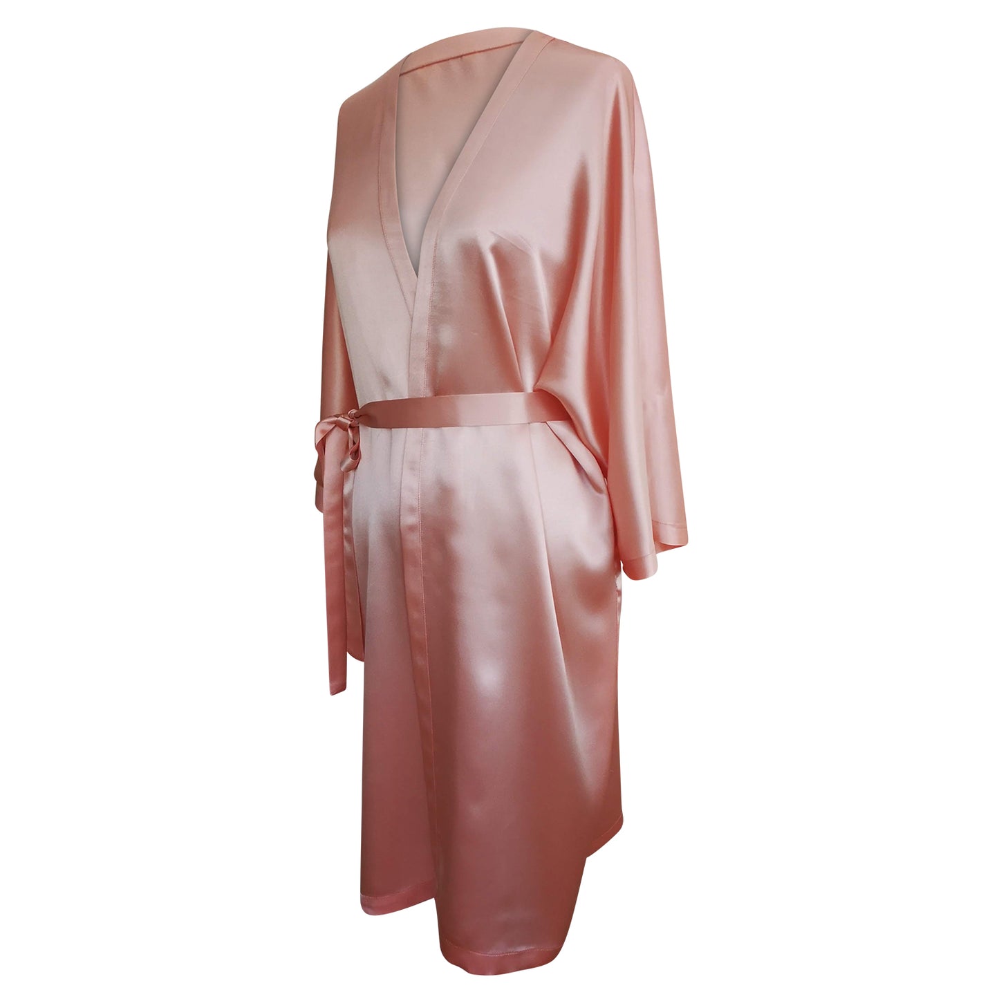 Magyar Sleeve Silk Robe Pink